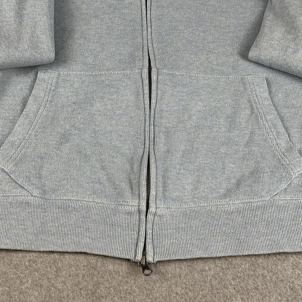 Polo Ralph Lauren Men's Large Full Zip Hoodie Light Blue Navy Pony Logo Y2K - Picture 7 of 9